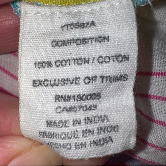 Anthropologie dRA boho embroidered ruffle sleeve striped cotton top Women’s M - Picture 12 of 12